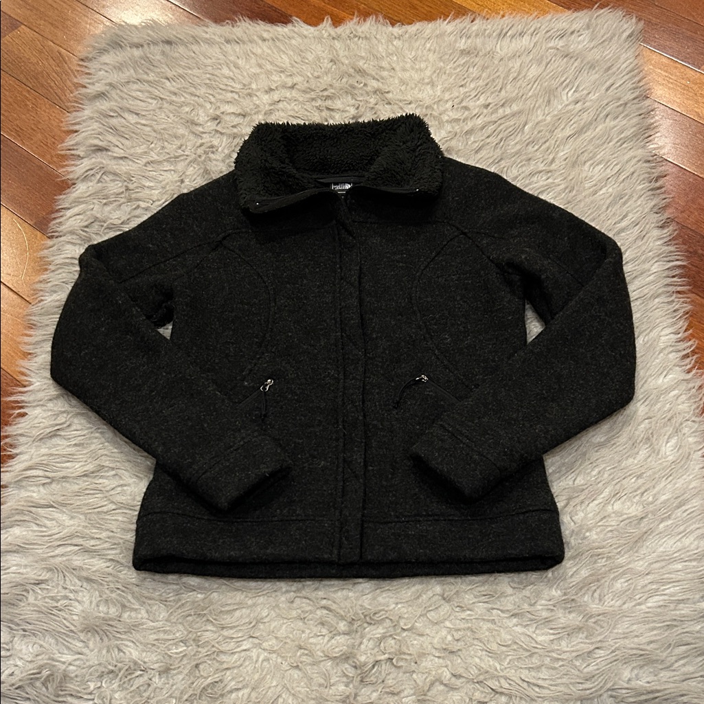 The North Face Women’s Black Fleece Lined Boiled Wool Jacket